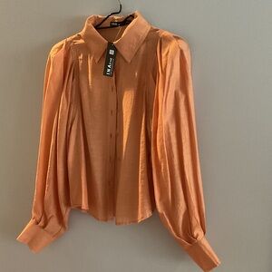 Ina Vibrant Salmon Long Sleeve Shirt